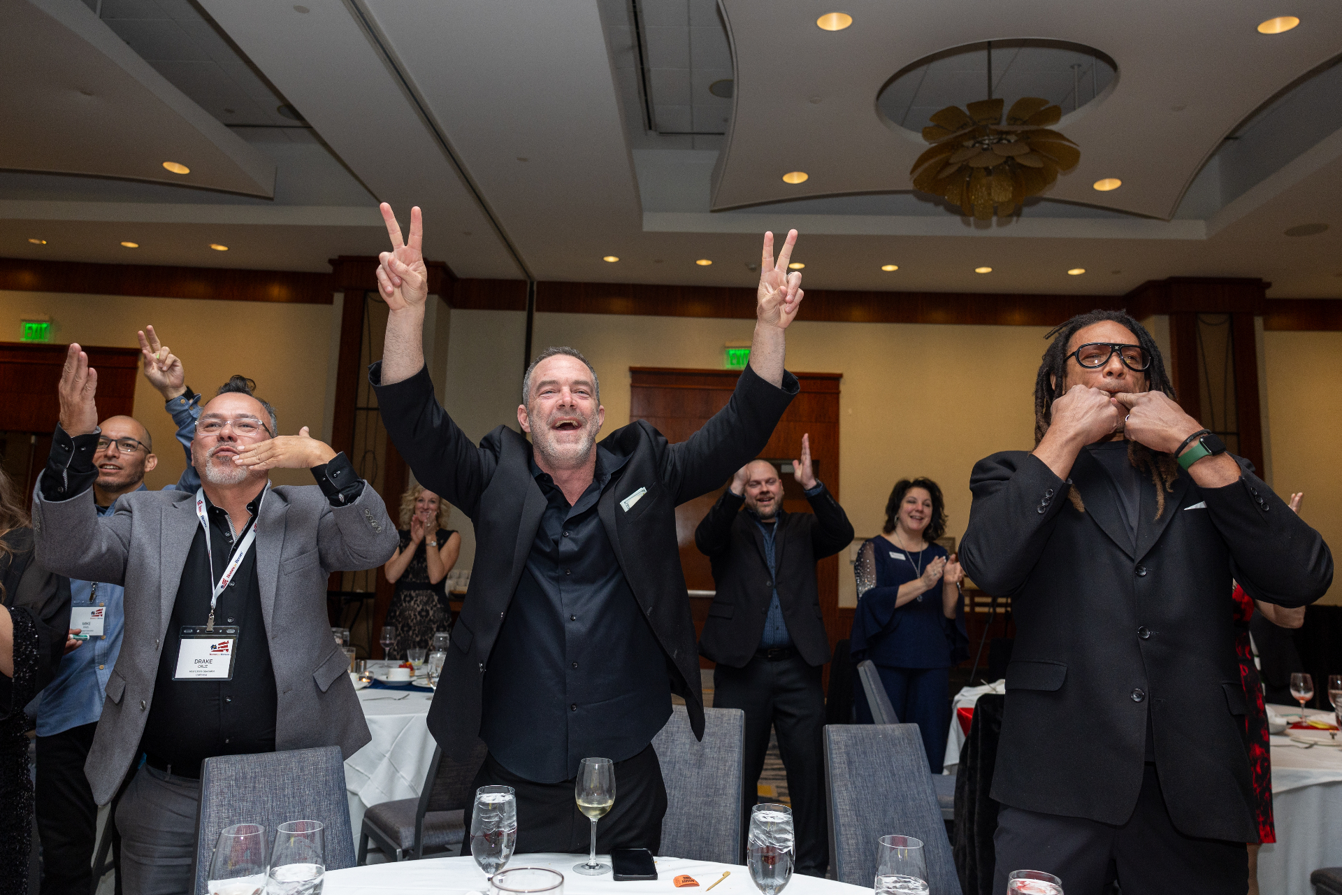 Affiliates connecting at a Success Camp reception