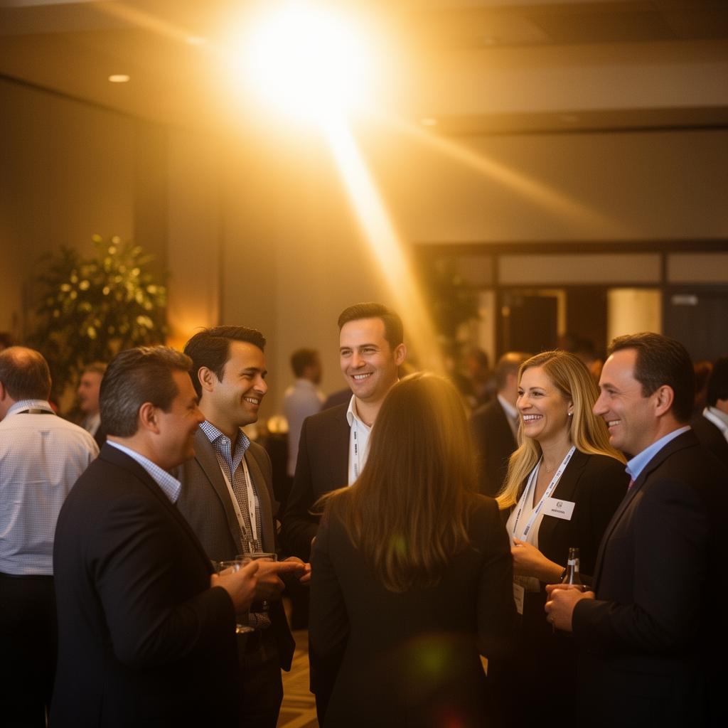Affiliates connecting at a Success Camp reception